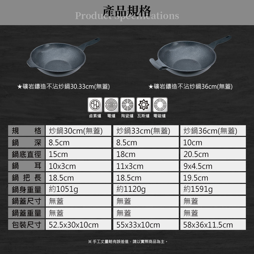 Le idea 樂德兒│Miyaco 米雅可 礦岩 鑄造 不沾炒鍋 深型炒鍋 IH 無蓋