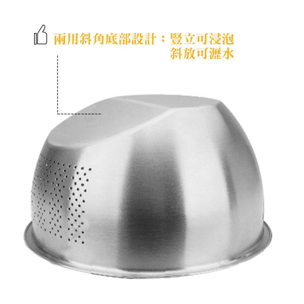 Le idea│PERFECT Jingpin Stainless Steel Rice Washer 304 Stainless Steel Fruit and Vegetable Washable Funnel Pour Water