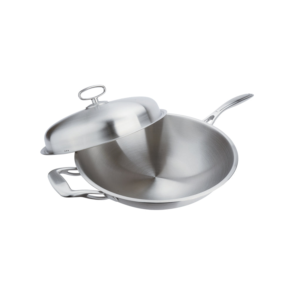 Le idea│CLARE 316 stainless steel seven-layer composite gold wok with lid