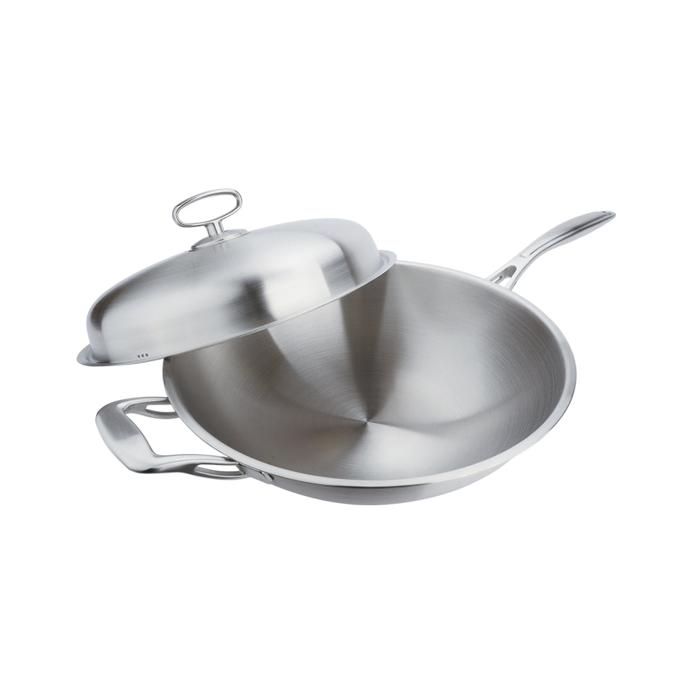 Le idea│CLARE 316 stainless steel seven-layer composite gold wok with lid