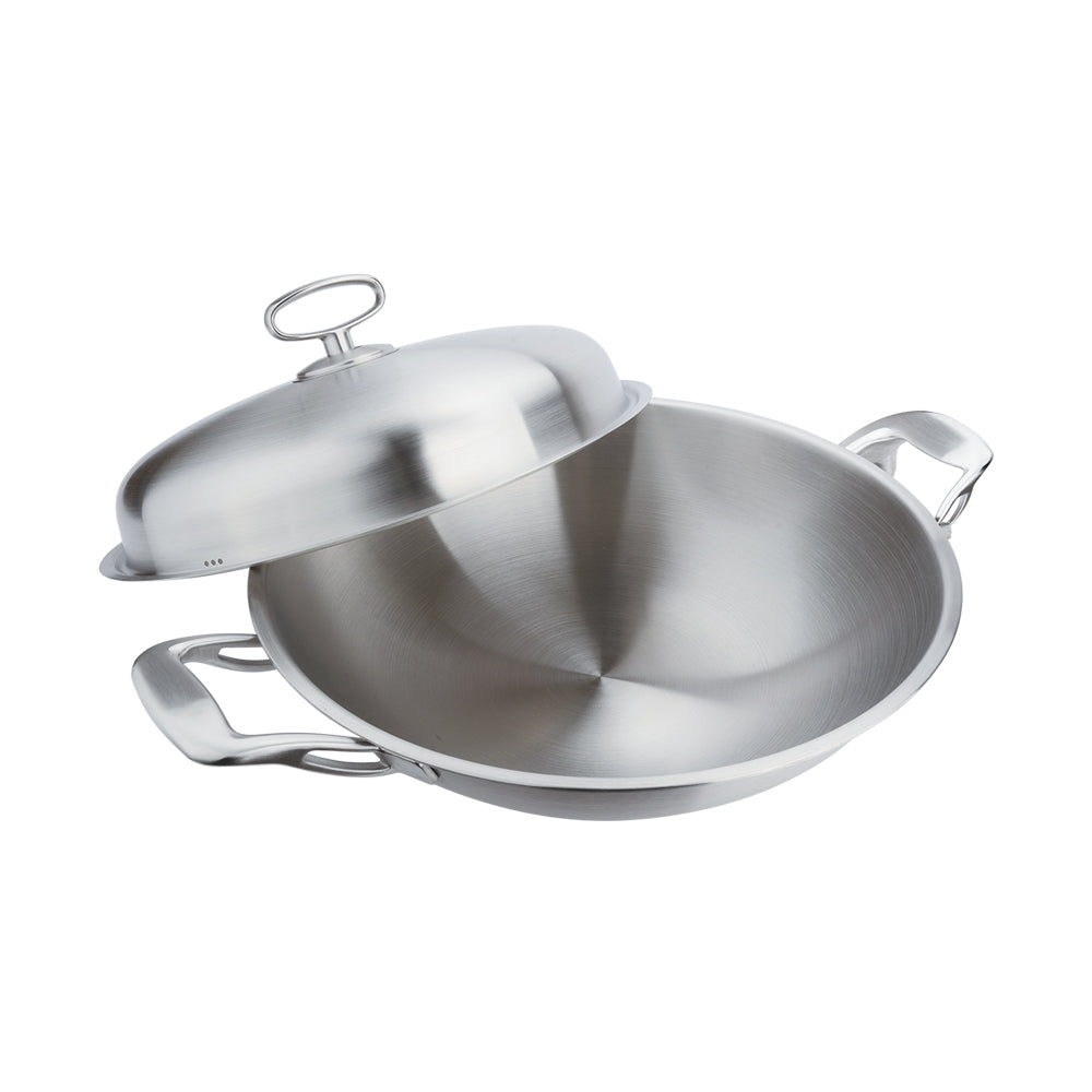 Le idea│CLARE 316 stainless steel seven-layer composite gold wok with lid