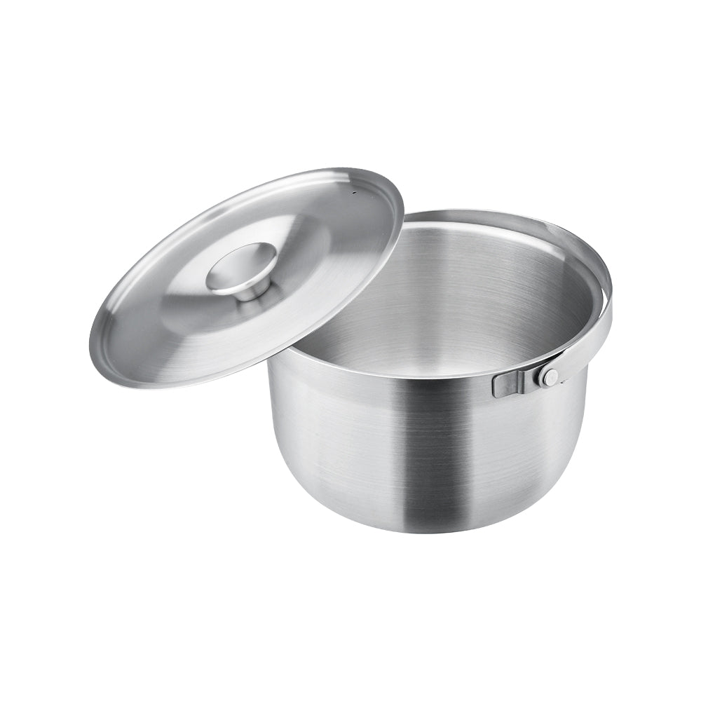 Le idea│CLARE platinum steel 316 stainless steel portable cooking pot three-piece soup pot inner pot camping pot