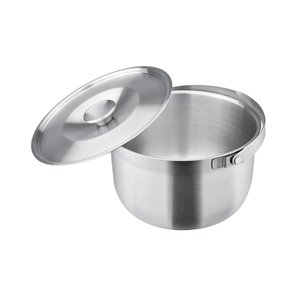 Le idea│CLARE platinum steel 316 stainless steel portable cooking pot three-piece soup pot inner pot camping pot