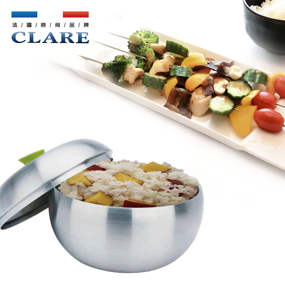 Le idea│CLARE crystal diamond 316 stainless steel apple-shaped double-layer bowl apple-shaped bowl with lid