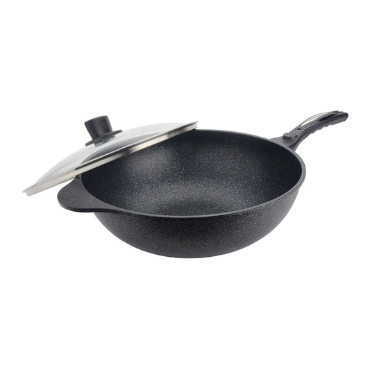 Le idea│CLARE Korean-style non-stick wok Korean-style wok IH with lid made in Korea