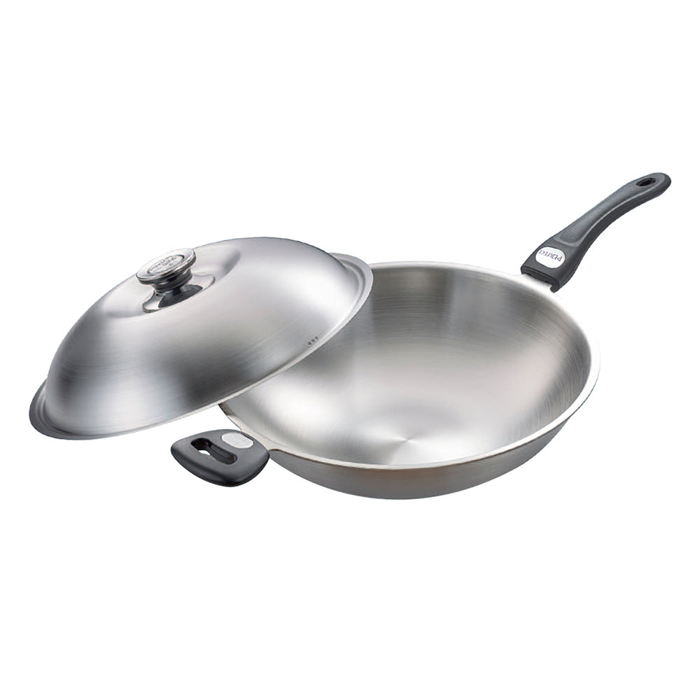 Le idea│PERFECT 316 stainless steel seven-layer composite gold wok with lid