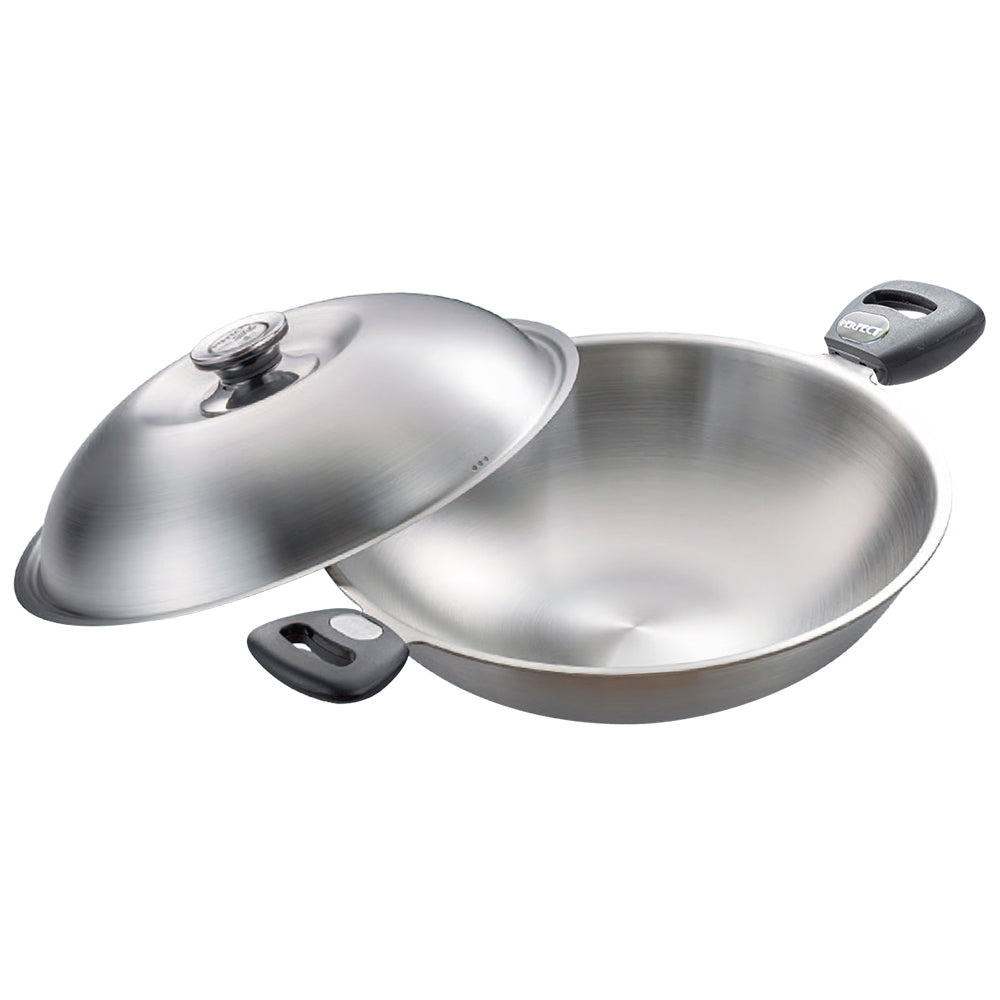 Le idea│PERFECT 316 stainless steel seven-layer composite gold wok with lid