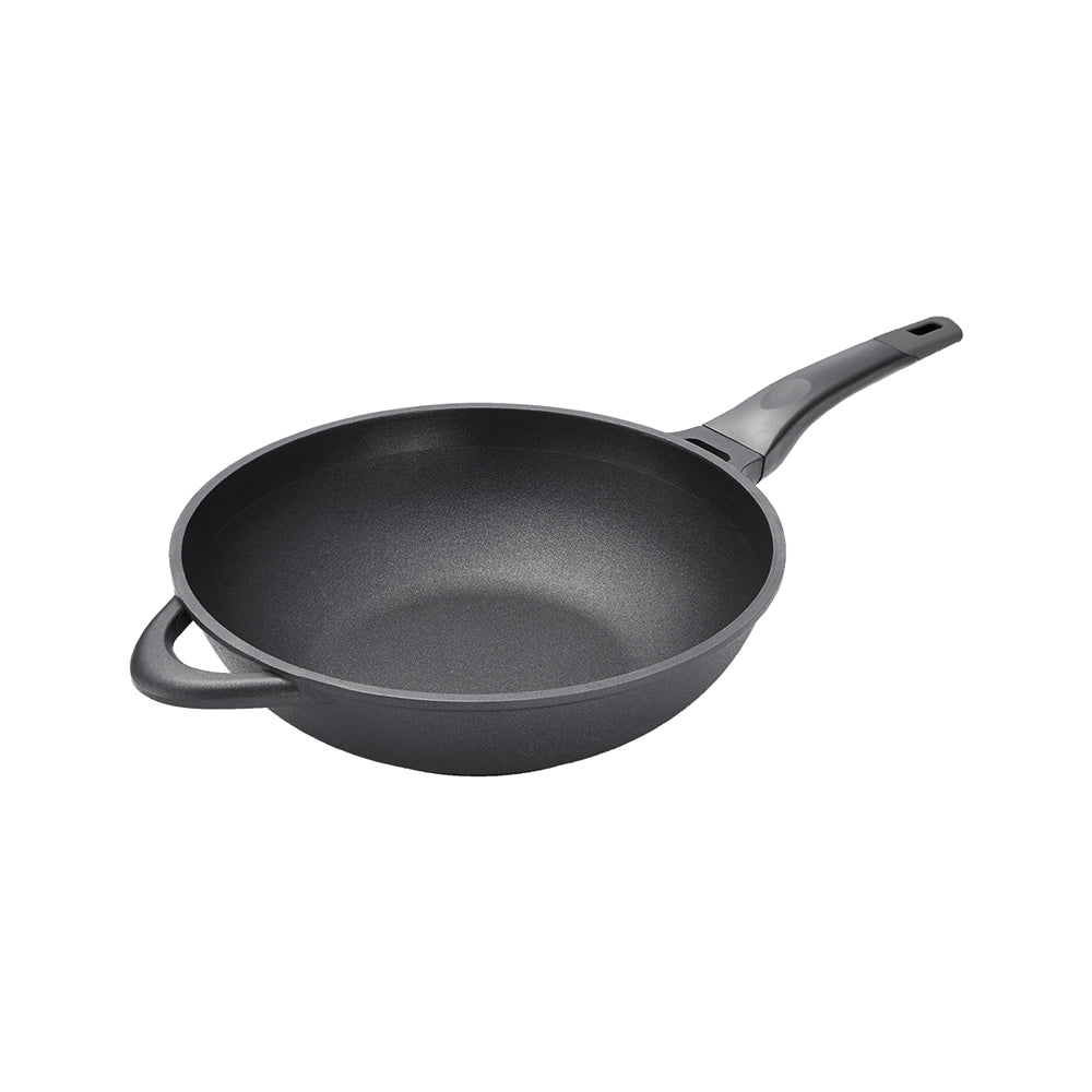 Le idea│PERFECT Japanese-style black gold steel wok non-stick wok without lid