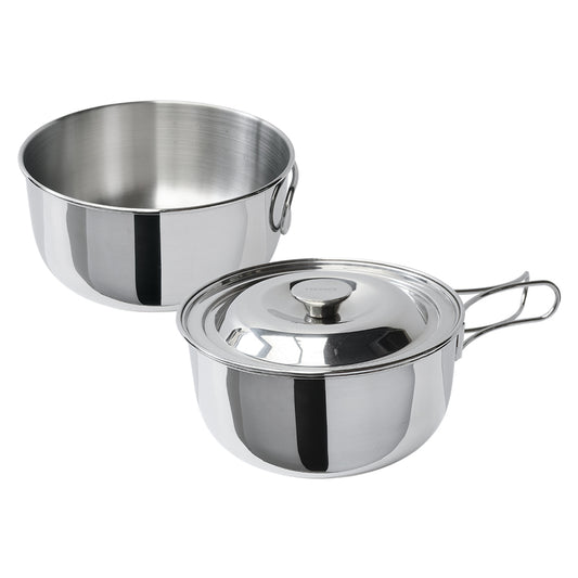 Le idea│PERFECT Jinzhi 316 stainless steel portable picnic pot set 16+18cm camping pot soup pot