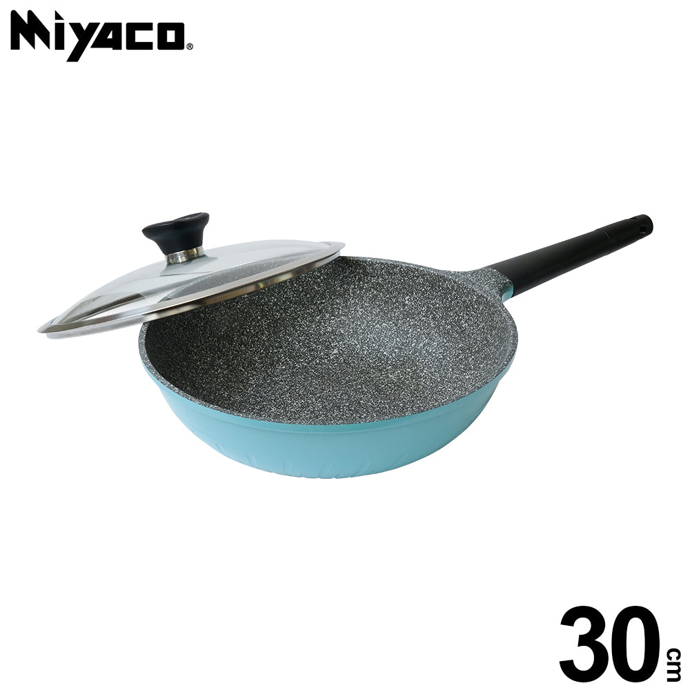 Le idea│Miyaco European crystal diamond lightweight non-stick wok IH with lid