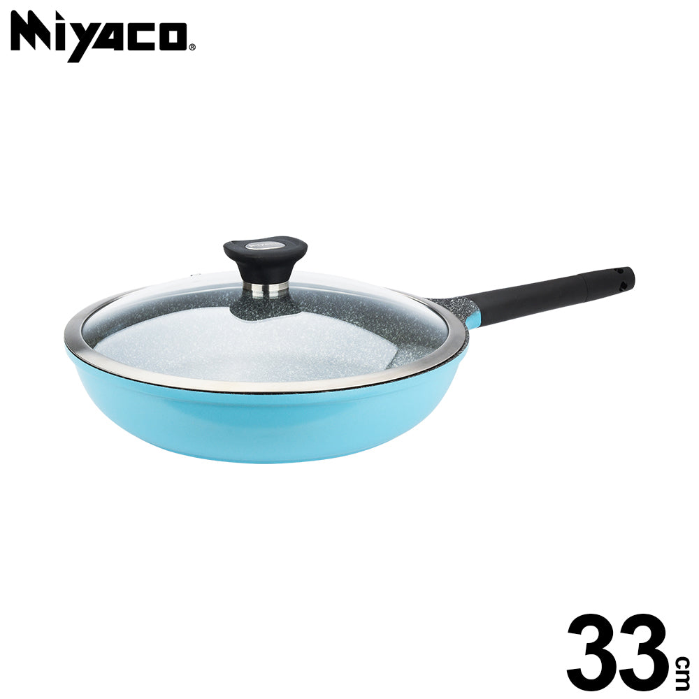 Le idea│Miyaco European style crystal lightweight non-stick pan non-stick pan IH with lid