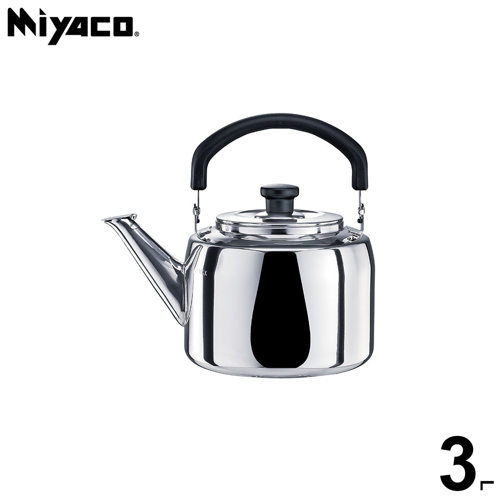 Le idea│Miyaco elegant 316 stainless steel flute tea kettle boiling kettle hot tea kettle