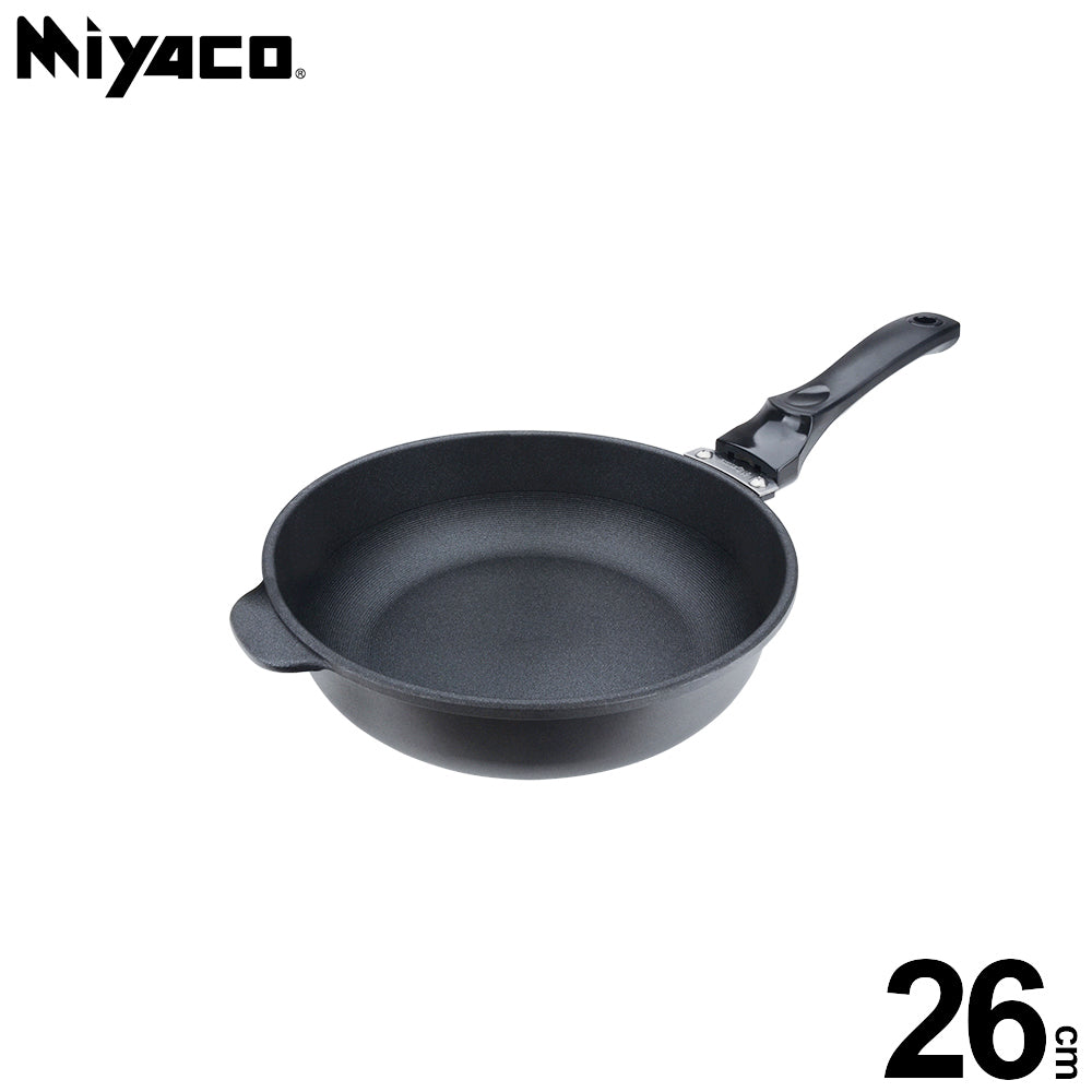 Le idea│Miyaco far infrared ceramic non-stick deep pan shovel can be used without lid