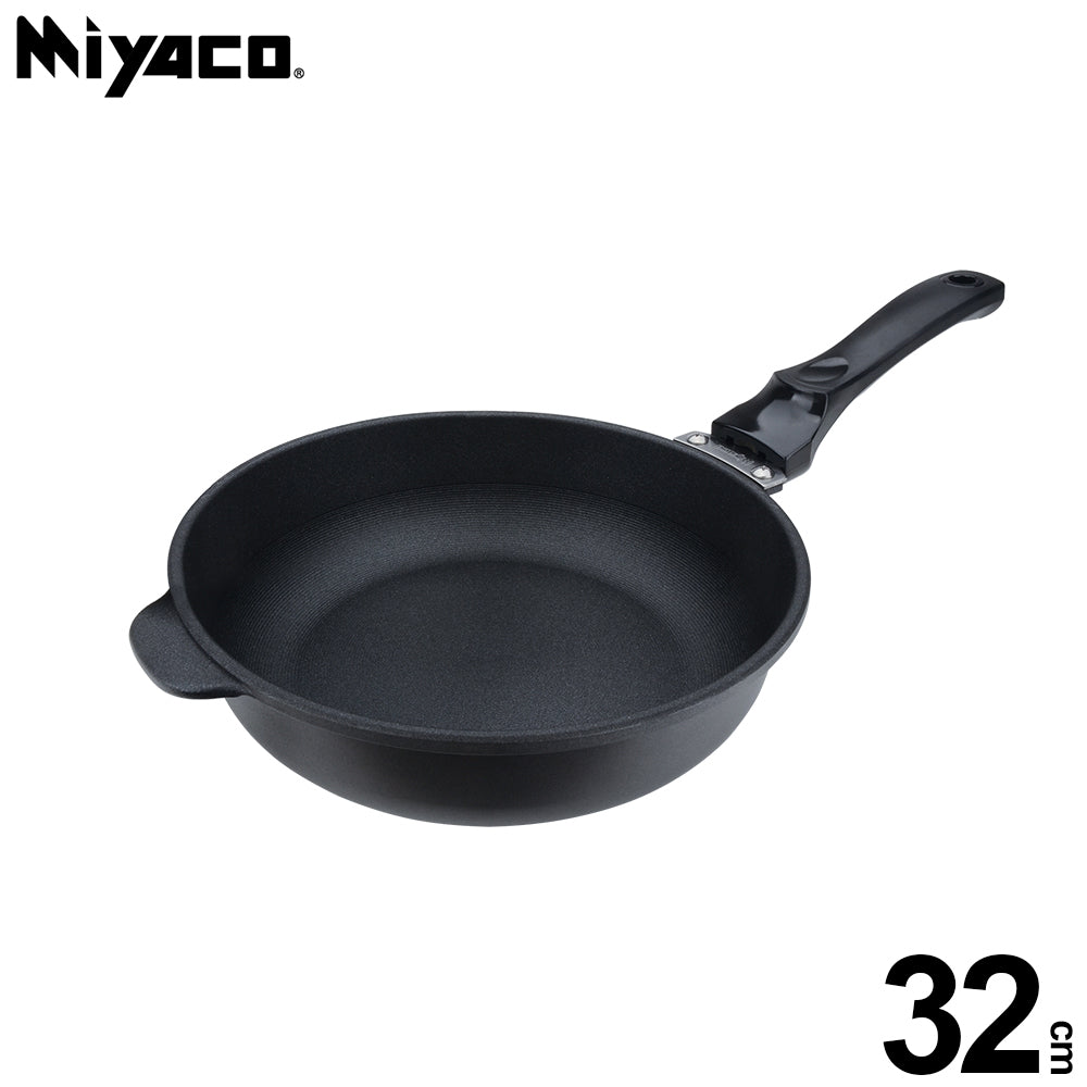 Le idea│Miyaco far infrared ceramic non-stick deep pan shovel can be used without lid