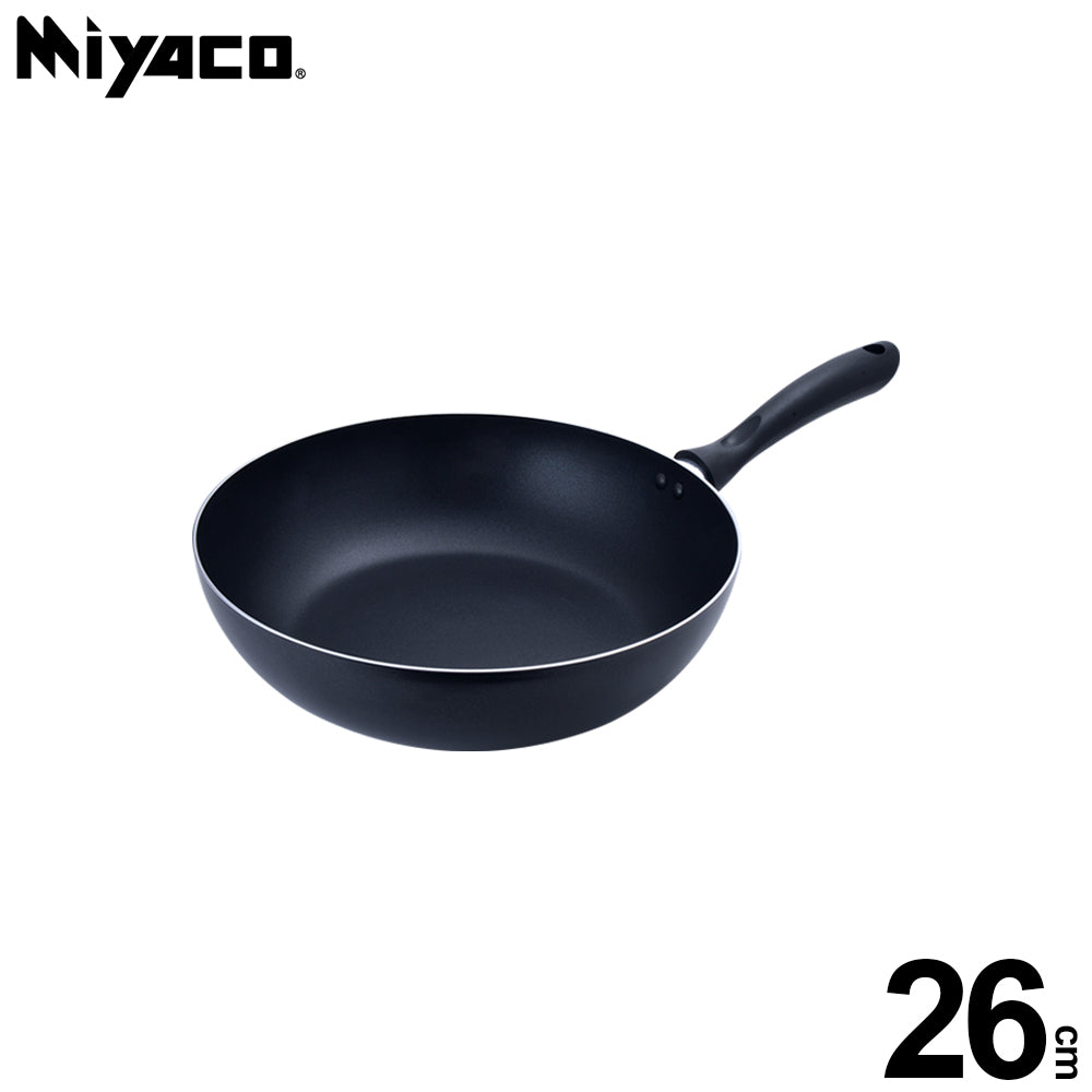 Le idea│Miyaco black crystal magnetic non-stick deep pan IH without lid