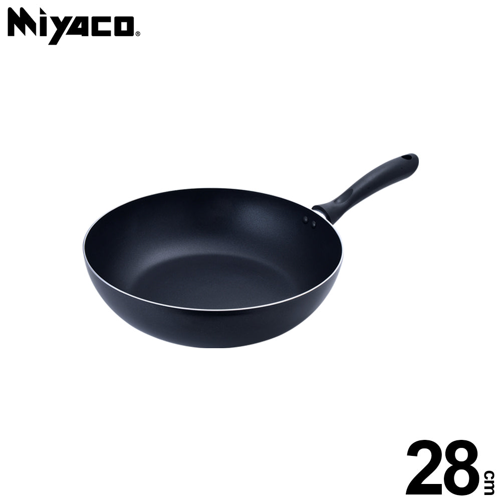 Le idea│Miyaco black crystal magnetic non-stick deep pan IH without lid