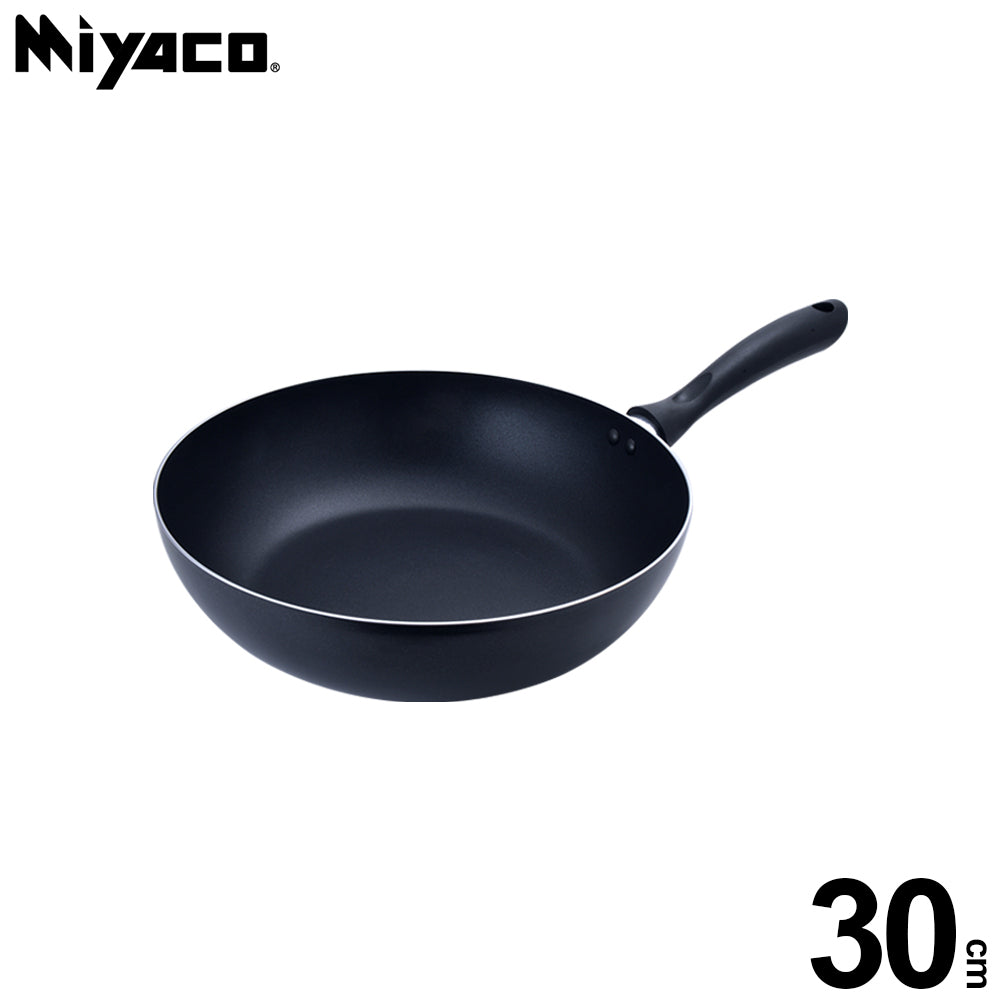 Le idea│Miyaco black crystal magnetic non-stick deep pan IH without lid